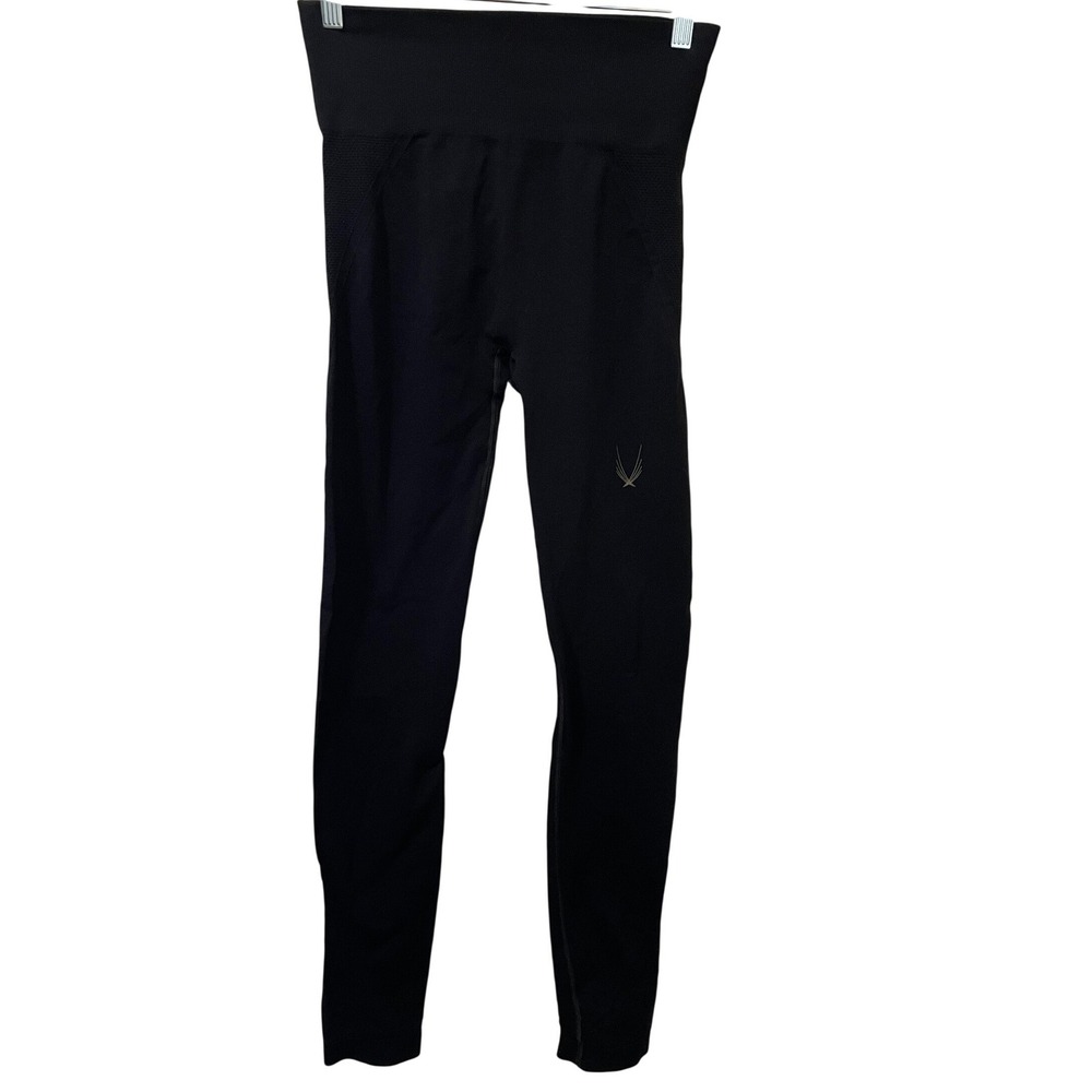 Lucas Hugh Size L Black Technical Knit Athletic‎ Leggings Built in Brief Sculpt